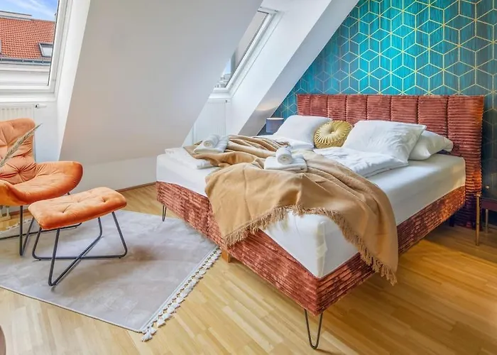 Luxury Loft View - 4 Bedrooms - Gym - Near Centre - Schoenbrunn - Book Parking With Us דירה וינה